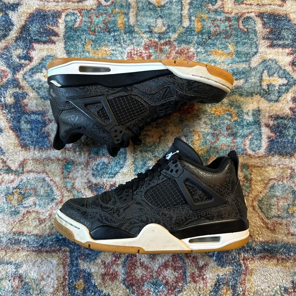 Jordan 4 Laser Gum Sneakers Size 7 - Picture 1 of 11